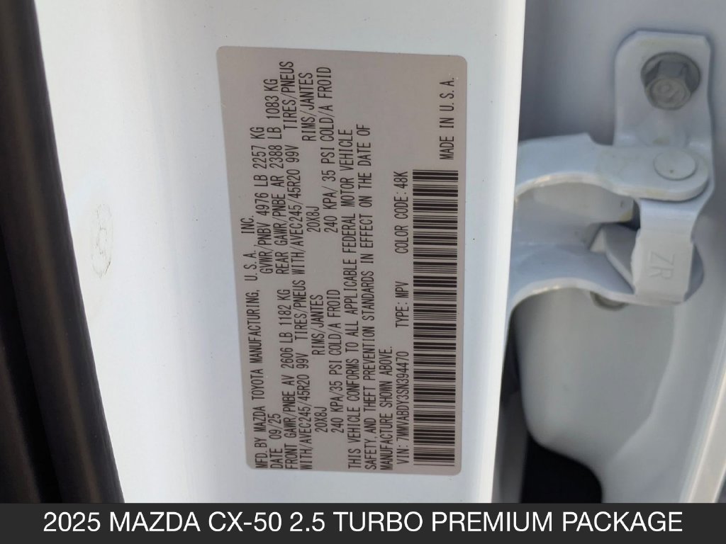 New 2025 MAZDA CX-50 AWD 2.5 Turbo w/ Cargo Package image 44