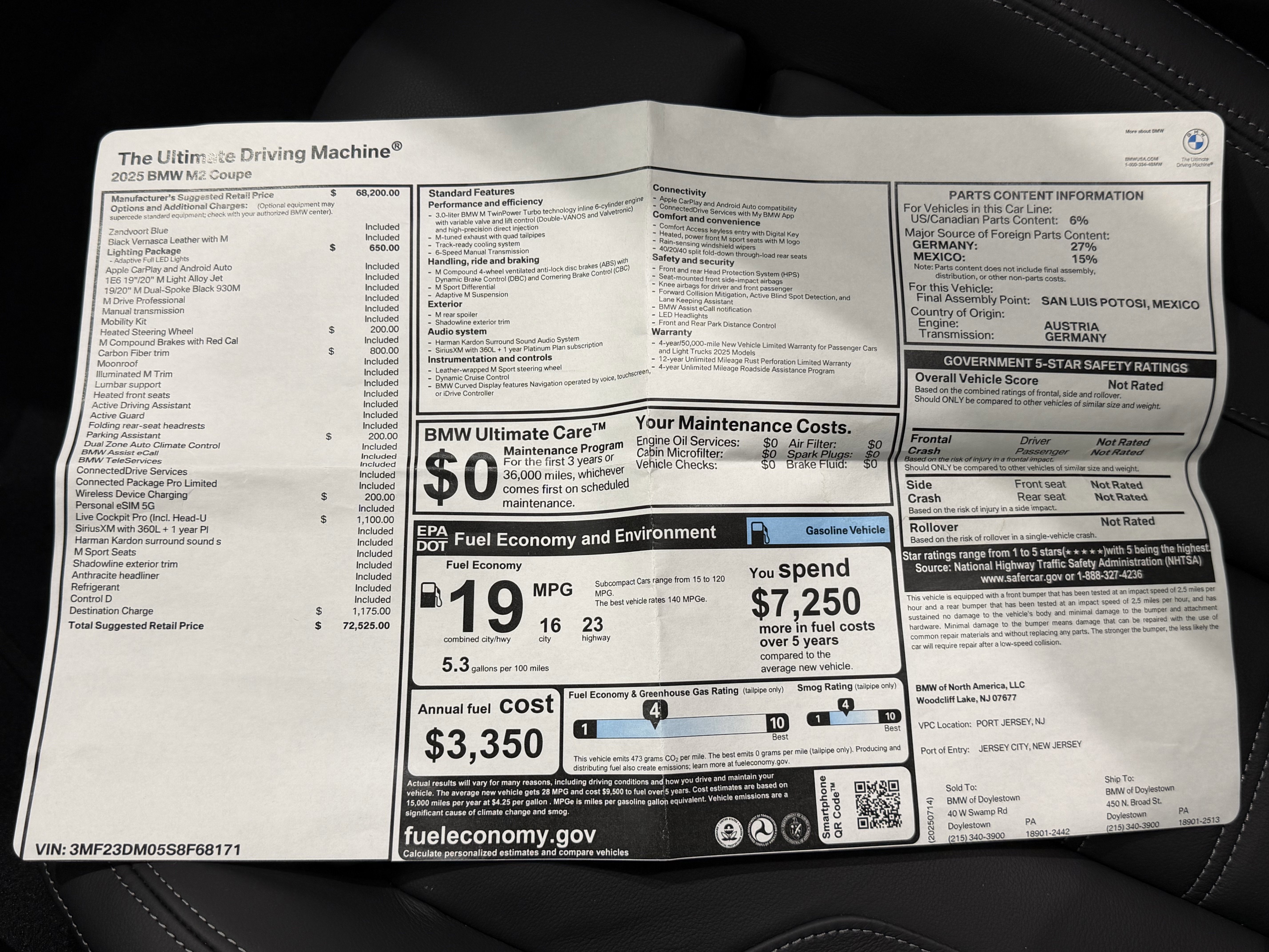 Used 2025 BMW M2 w/ Lighting Package image 68