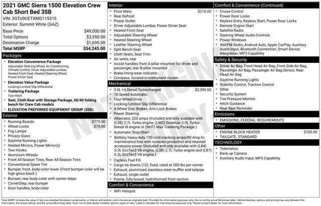 Used 2021 GMC Sierra 1500 Elevation image 4