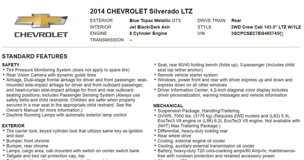 Used 2014 Chevrolet Silverado 1500 LTZ RWD image 27