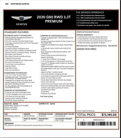 Used 2020 Genesis G90 3.3T Premium image 4