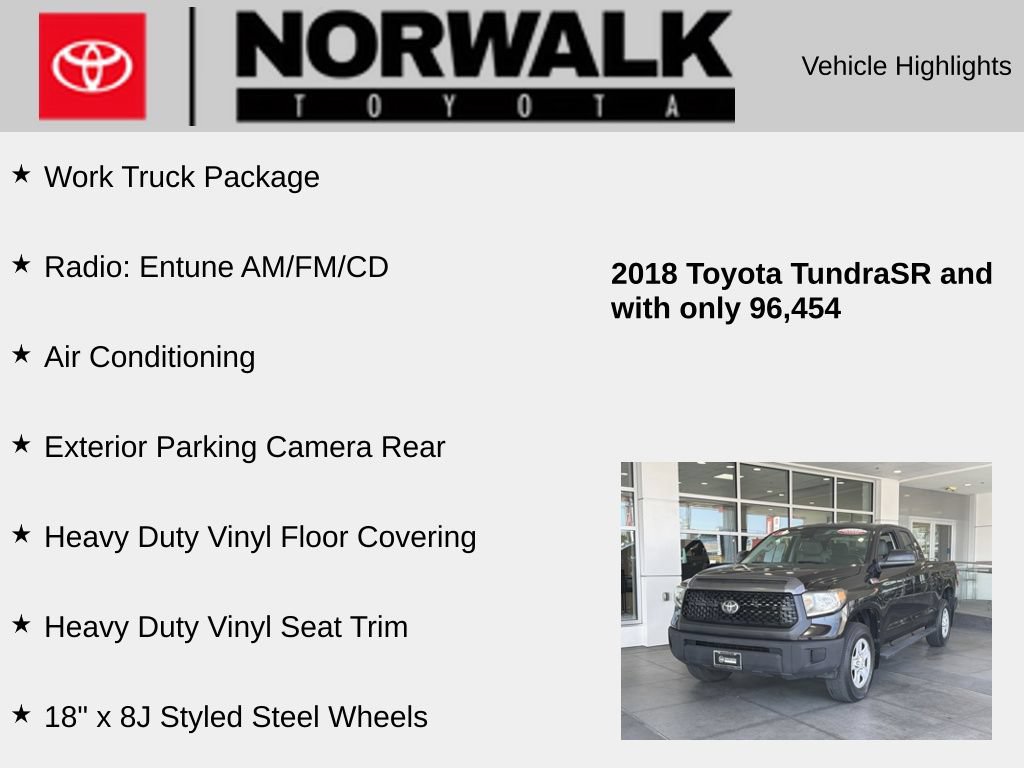 Certified 2018 Toyota Tundra SR RWD image 10