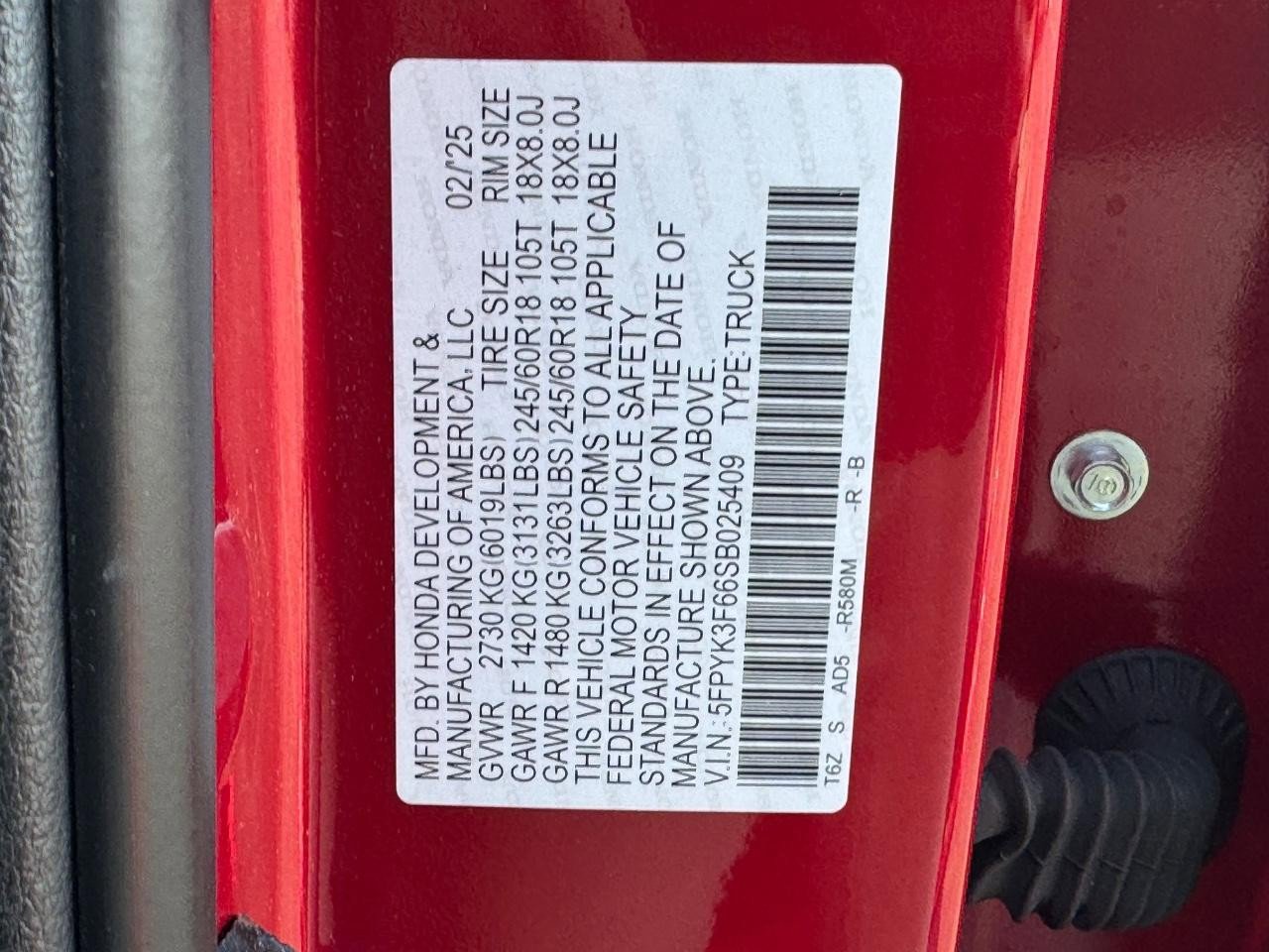 Certified 2025 Honda Ridgeline TrailSport image 28