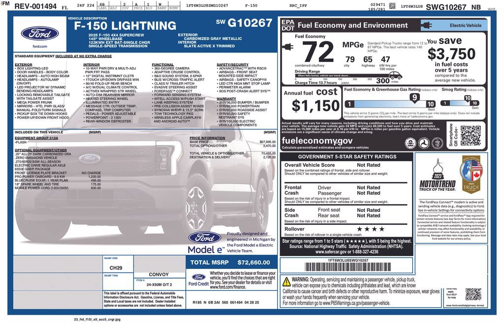 Certified 2025 Ford F150 Lightning Flash AWD/4WD image 5