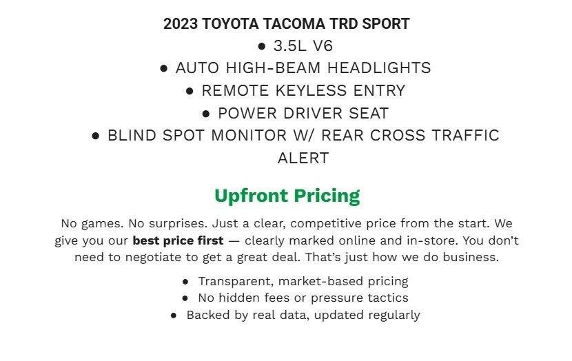 Used 2023 Toyota Tacoma TRD Sport w/ TRD Premium Sport Package image 1