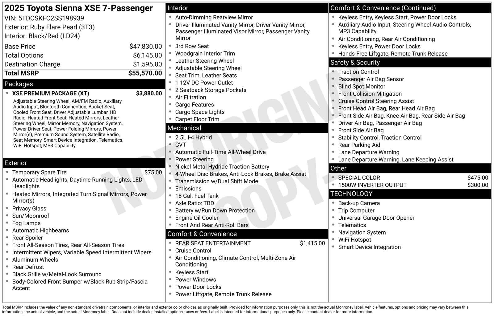Used 2025 Toyota Sienna XSE w/ XSE Premium Package AWD/4WD image 36