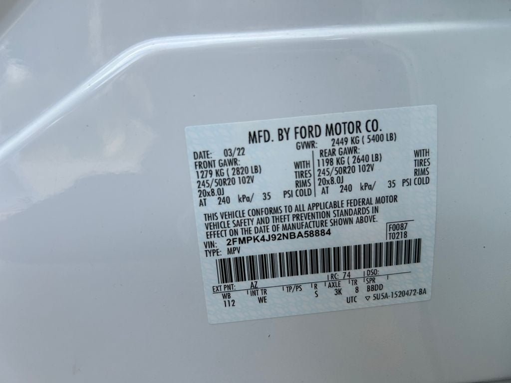 Used 2022 Ford Edge ST-Line w/ Class II Trailer Tow Package AWD/4WD image 34