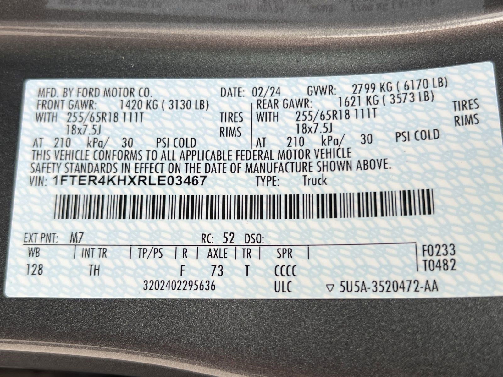 Used 2024 Ford Ranger Lariat w/ FX4 Off-Road Package image 20