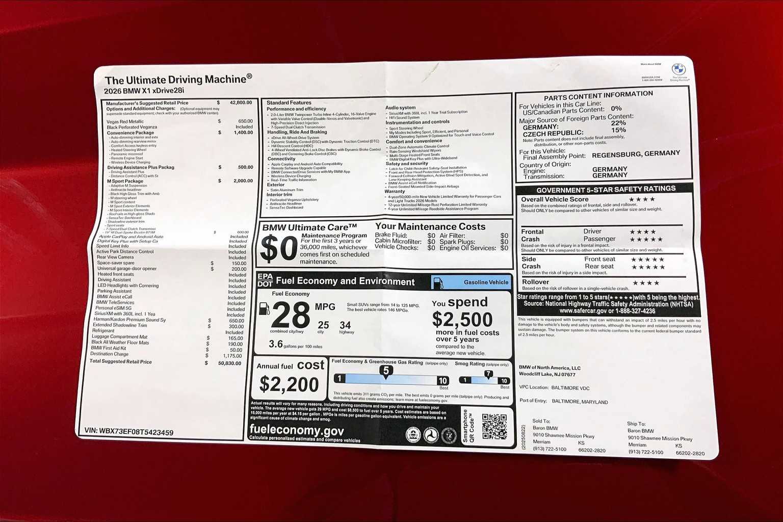 New 2026 BMW X1 xDrive28i w/ M Sport Package image 22