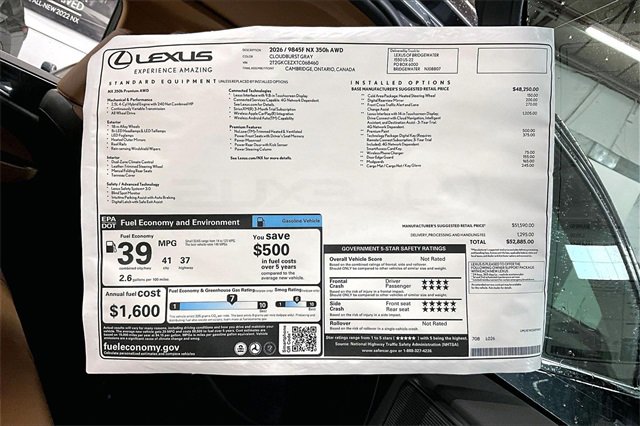 New 2026 Lexus NX 350h AWD w/ Premium Package image 14