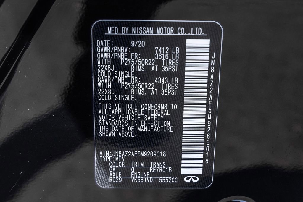 Used 2021 INFINITI QX80 Premium Select w/ All-Season Package image 28