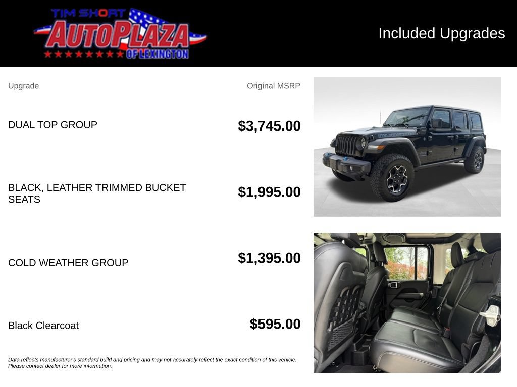 Used 2023 Jeep Wrangler Unlimited Rubicon 4xe w/ Dual Top Group AWD/4WD image 22