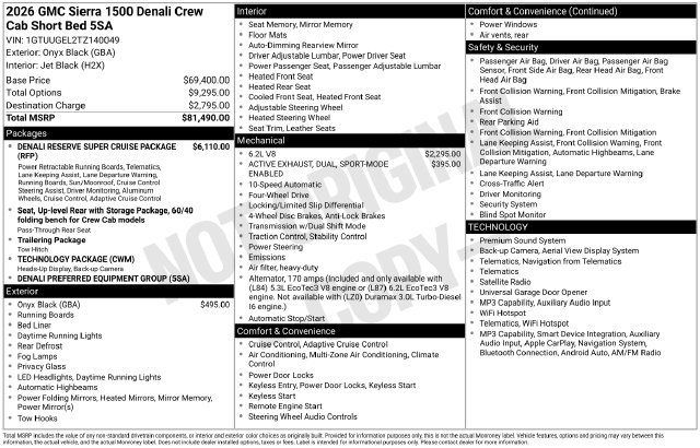 Certified 2026 GMC Sierra 1500 Denali AWD/4WD image 6