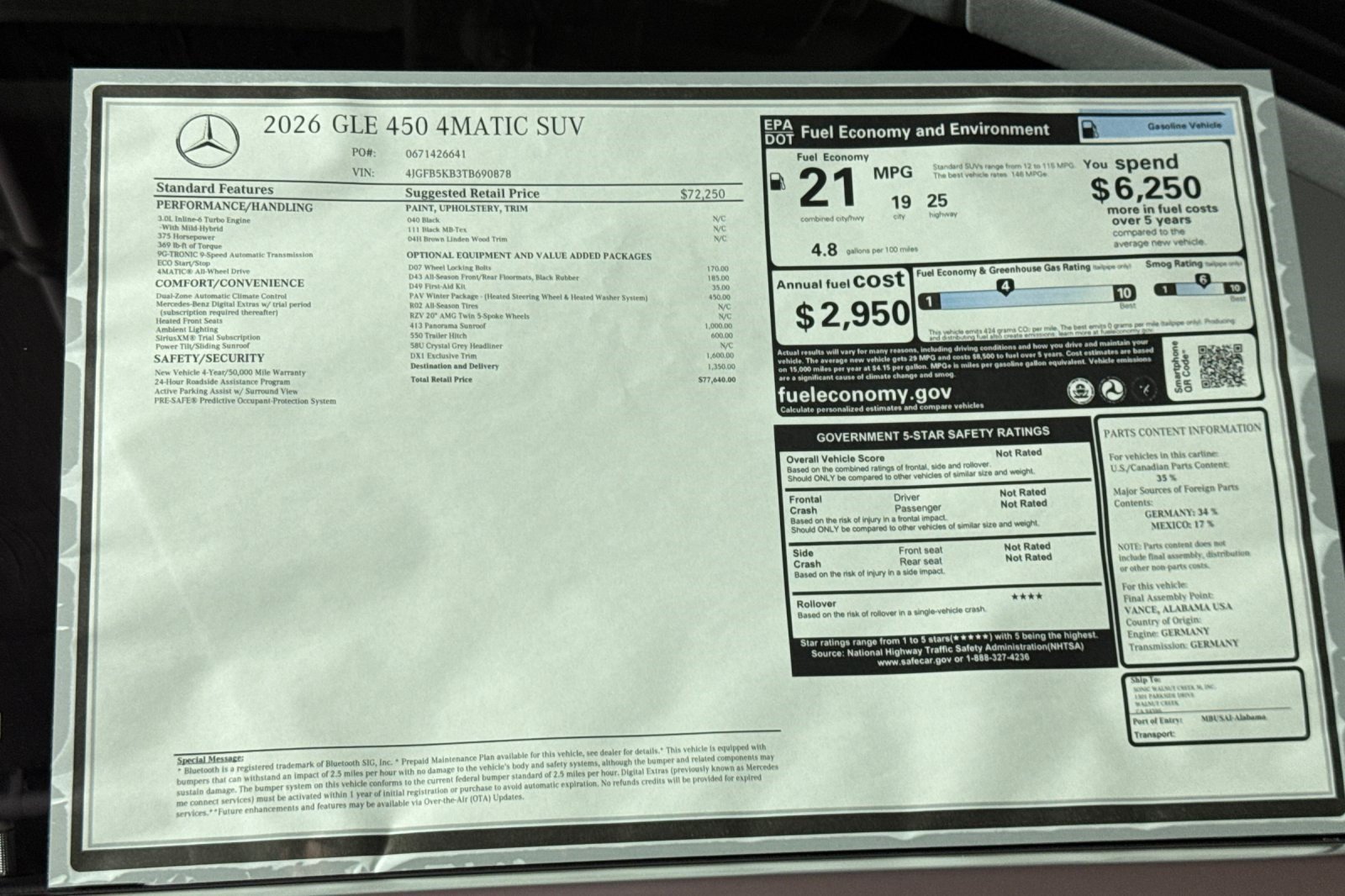 New 2026 Mercedes-Benz GLE 450 4MATIC image 30