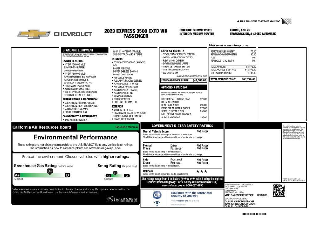 Used 2023 Chevrolet Express 3500 LS RWD image 2