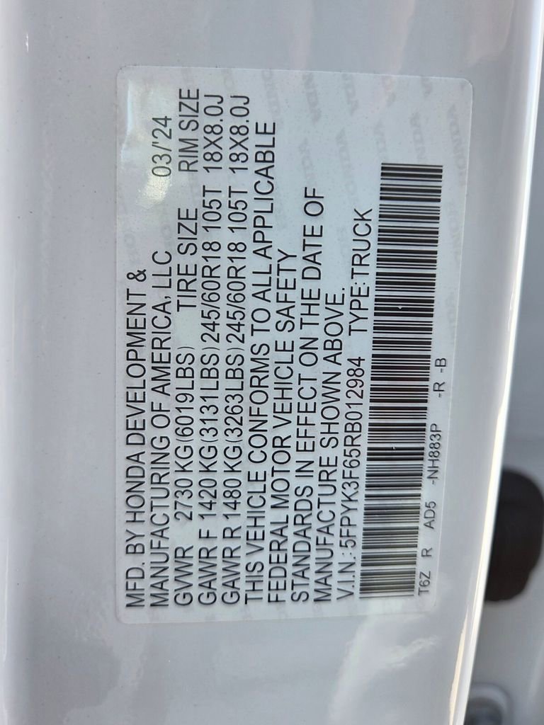 Certified 2024 Honda Ridgeline TrailSport image 21