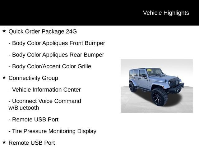 Used 2017 Jeep Wrangler Unlimited Sahara w/ Connectivity Group AWD/4WD image 8