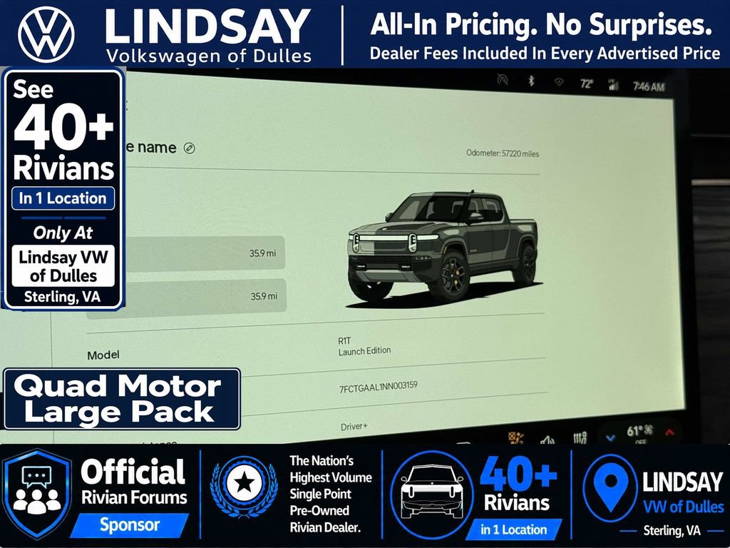 Used 2022 Rivian R1T Launch Edition AWD/4WD image 22