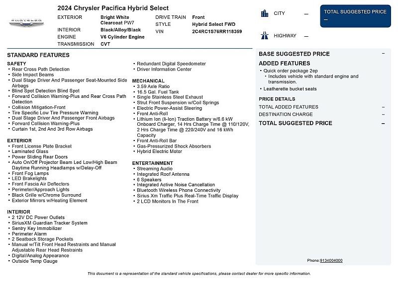 Used 2024 Chrysler Pacifica Limited FWD image 2