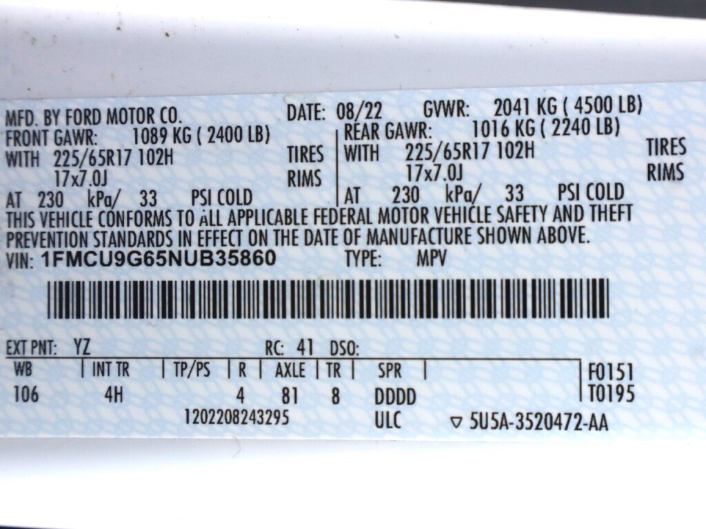 Used 2022 Ford Escape SE AWD/4WD image 42