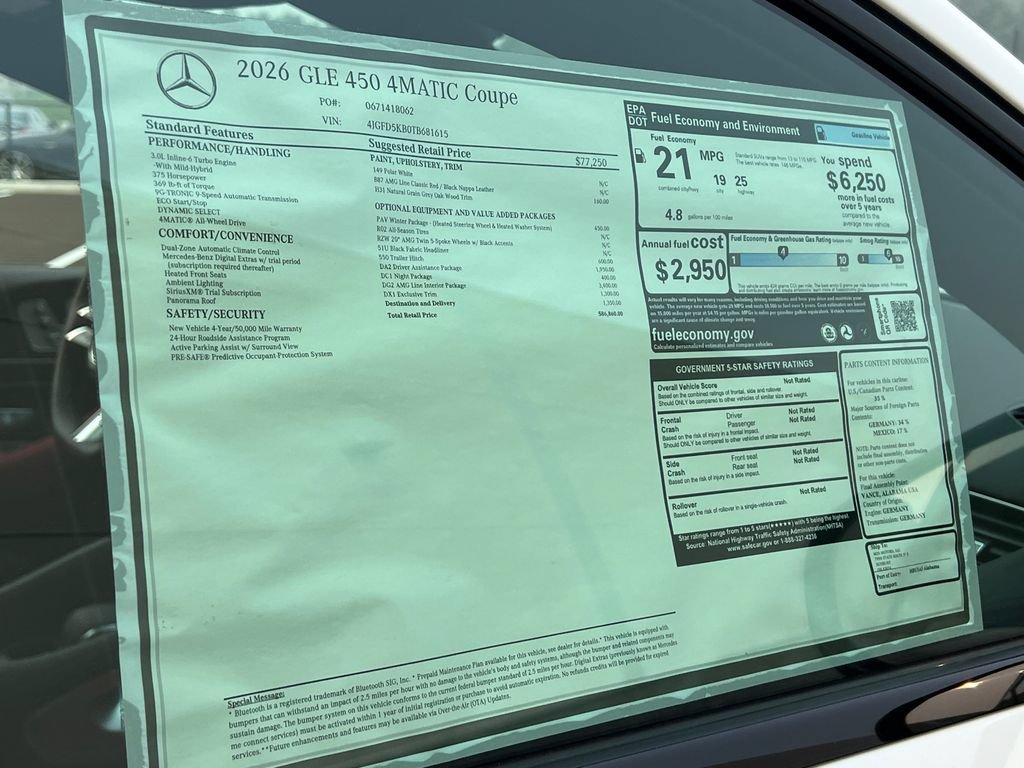 New 2026 Mercedes-Benz GLE 450 4MATIC Coupe image 37