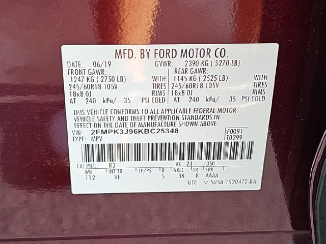Used 2019 Ford Edge SEL w/ Equipment Group 201A FWD image 37
