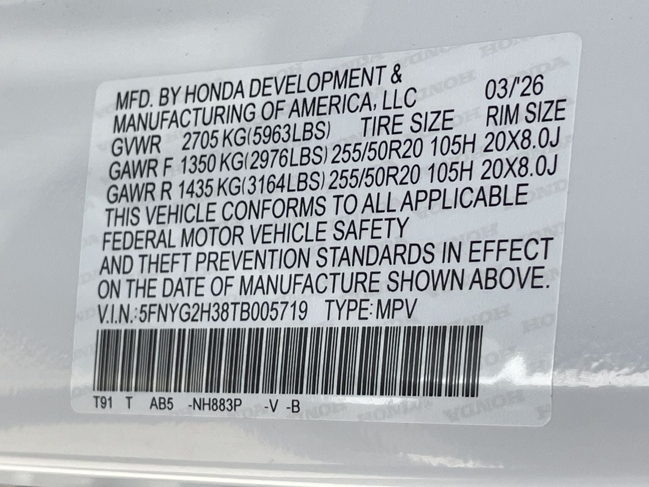 Used 2026 Honda Pilot Sport image 30