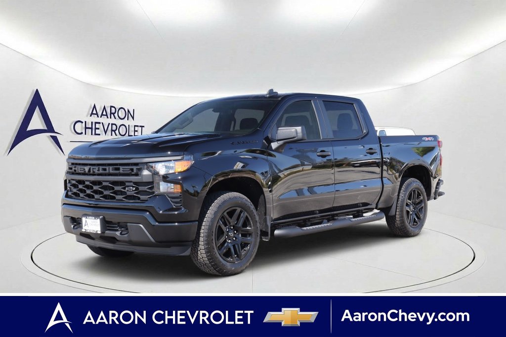 New 2026 Chevrolet Silverado 1500 Custom w/ Turbomax Blackout Package AWD/4WD image 1