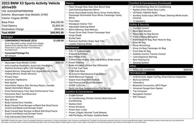 Used 2023 BMW X3 sDrive30i w/ Convenience Package image 44