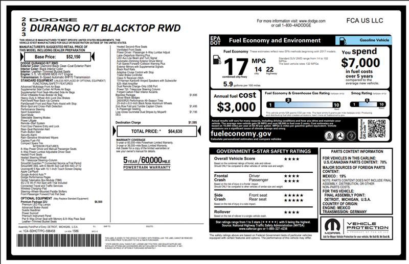 Used 2023 Dodge Durango R/T RWD image 3