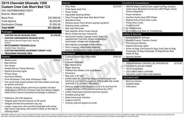 Used 2019 Chevrolet Silverado 1500 Custom w/ Custom Value Package RWD image 29