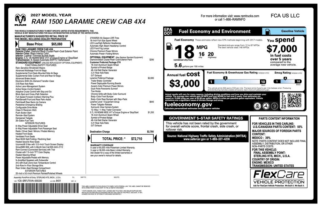 New 2027 RAM 1500 Laramie w/ Laramie Preferred Package AWD/4WD video 2