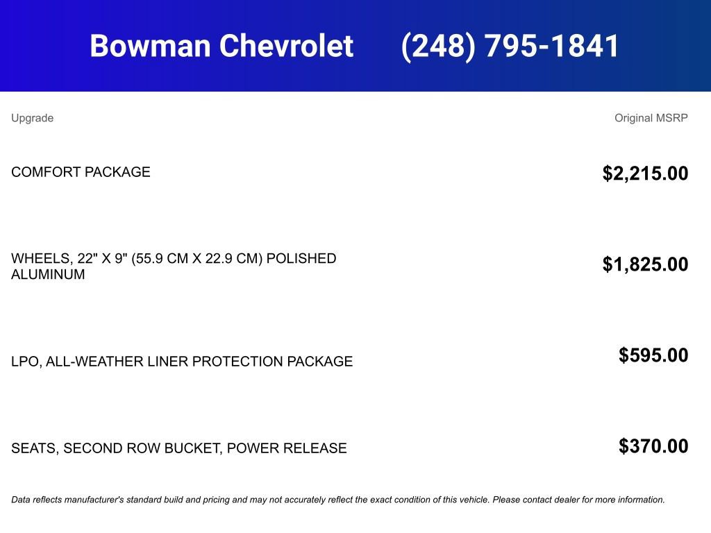New 2026 Chevrolet Tahoe LT w/ Comfort Package image 4
