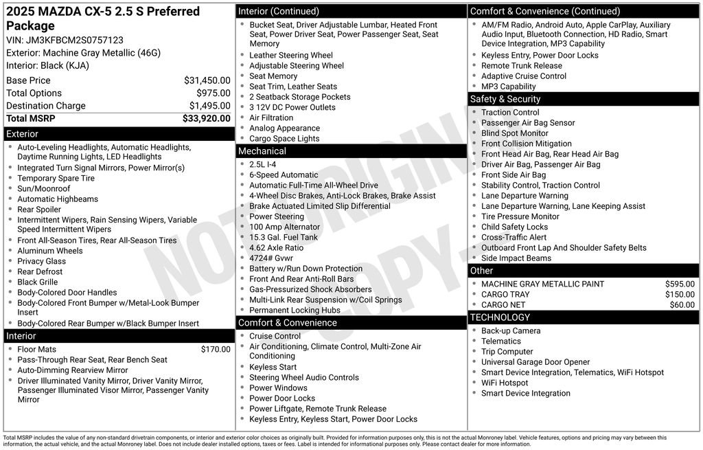 New 2025 MAZDA CX-5 AWD 2.5 S w/ Preferred Package image 6