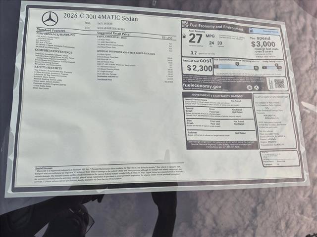 New 2026 Mercedes-Benz C 300 4MATIC Sedan image 16