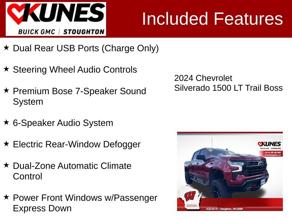 Used 2024 Chevrolet Silverado 1500 LT Trail Boss w/ Convenience Package II AWD/4WD image 3