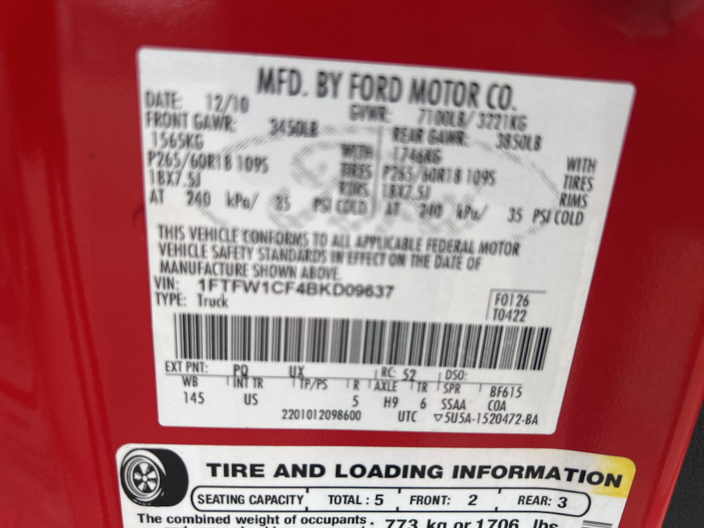 Used 2011 Ford F150 XLT w/ XLT Chrome Pkg RWD image 6