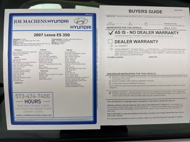 Used 2007 Lexus ES 350 image 32