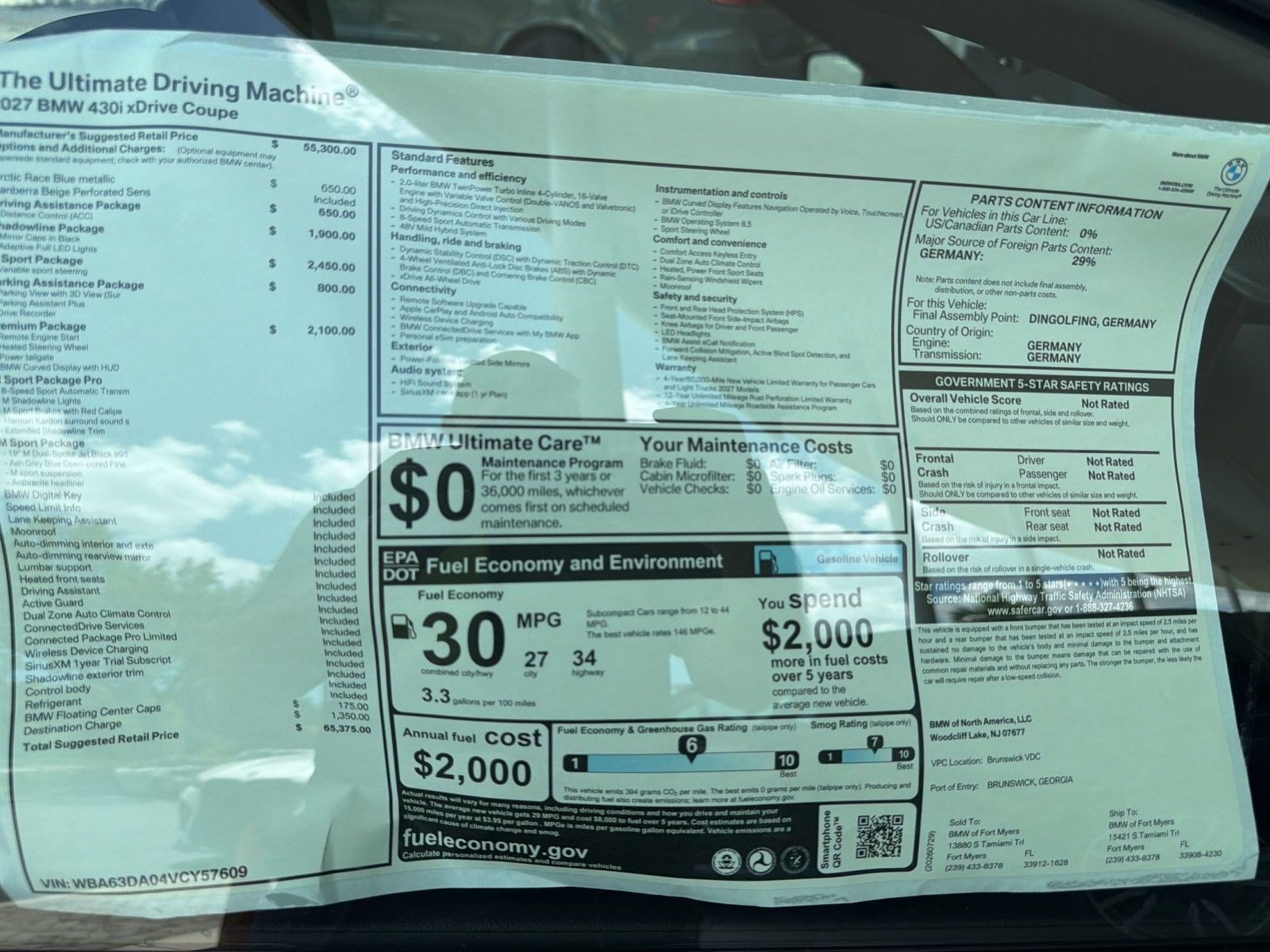 Used 2027 BMW 430i Coupe w/ M Sport Package AWD/4WD image 35