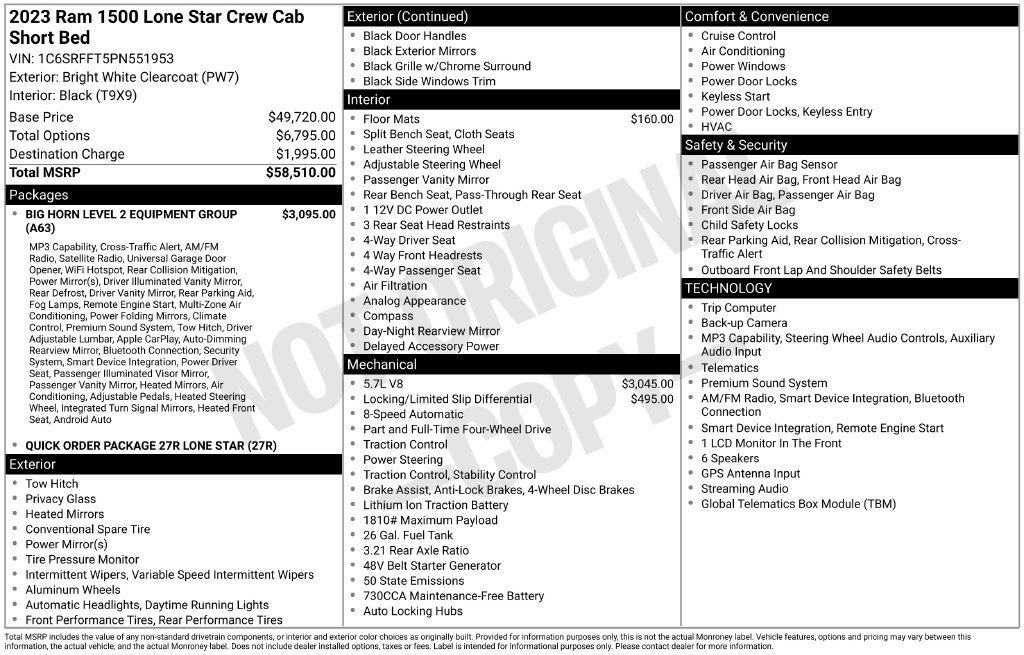 Used 2023 RAM 1500 Lone Star AWD/4WD image 2