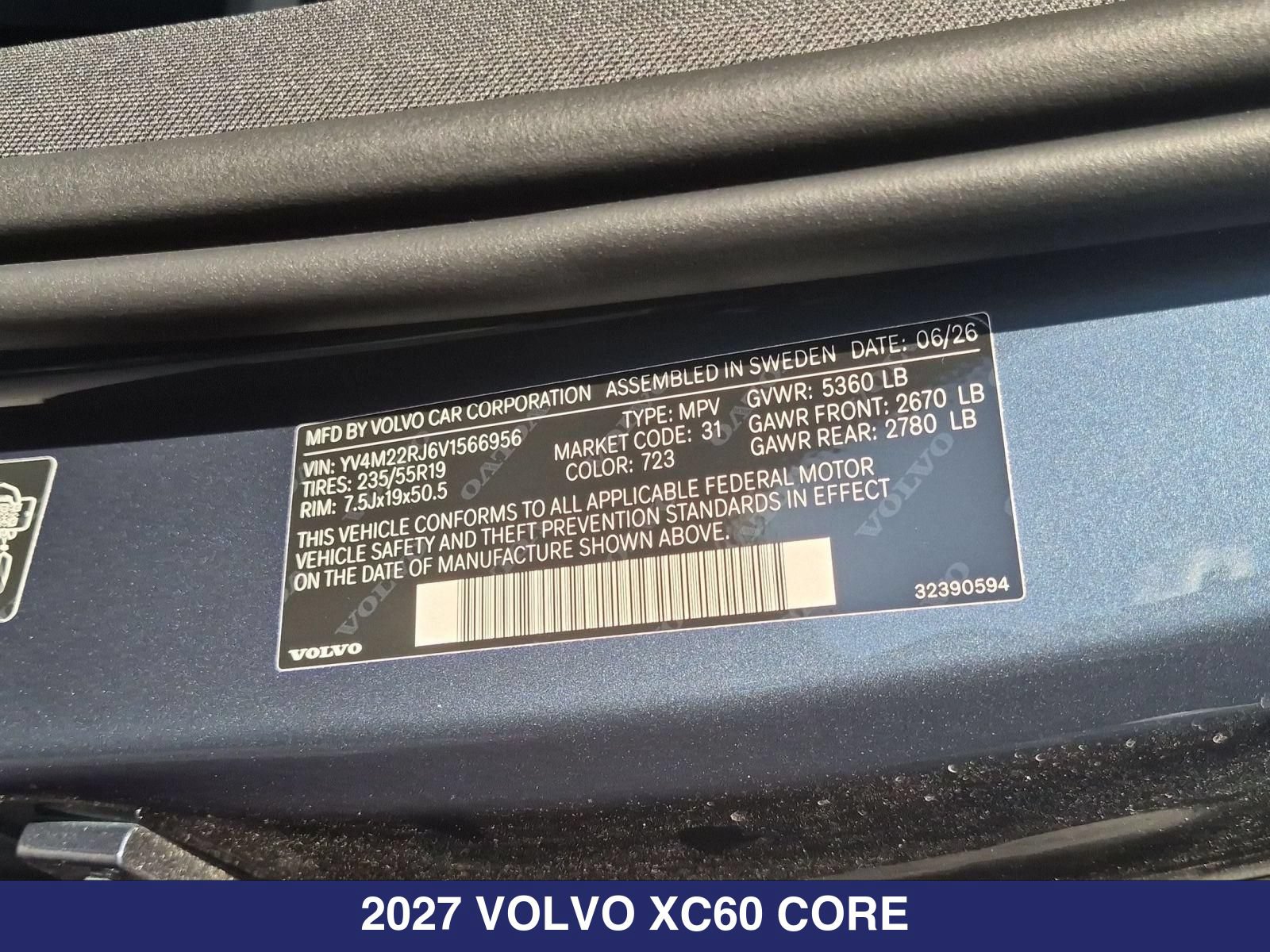 New 2027 Volvo XC60 B5 Core AWD/4WD image 26