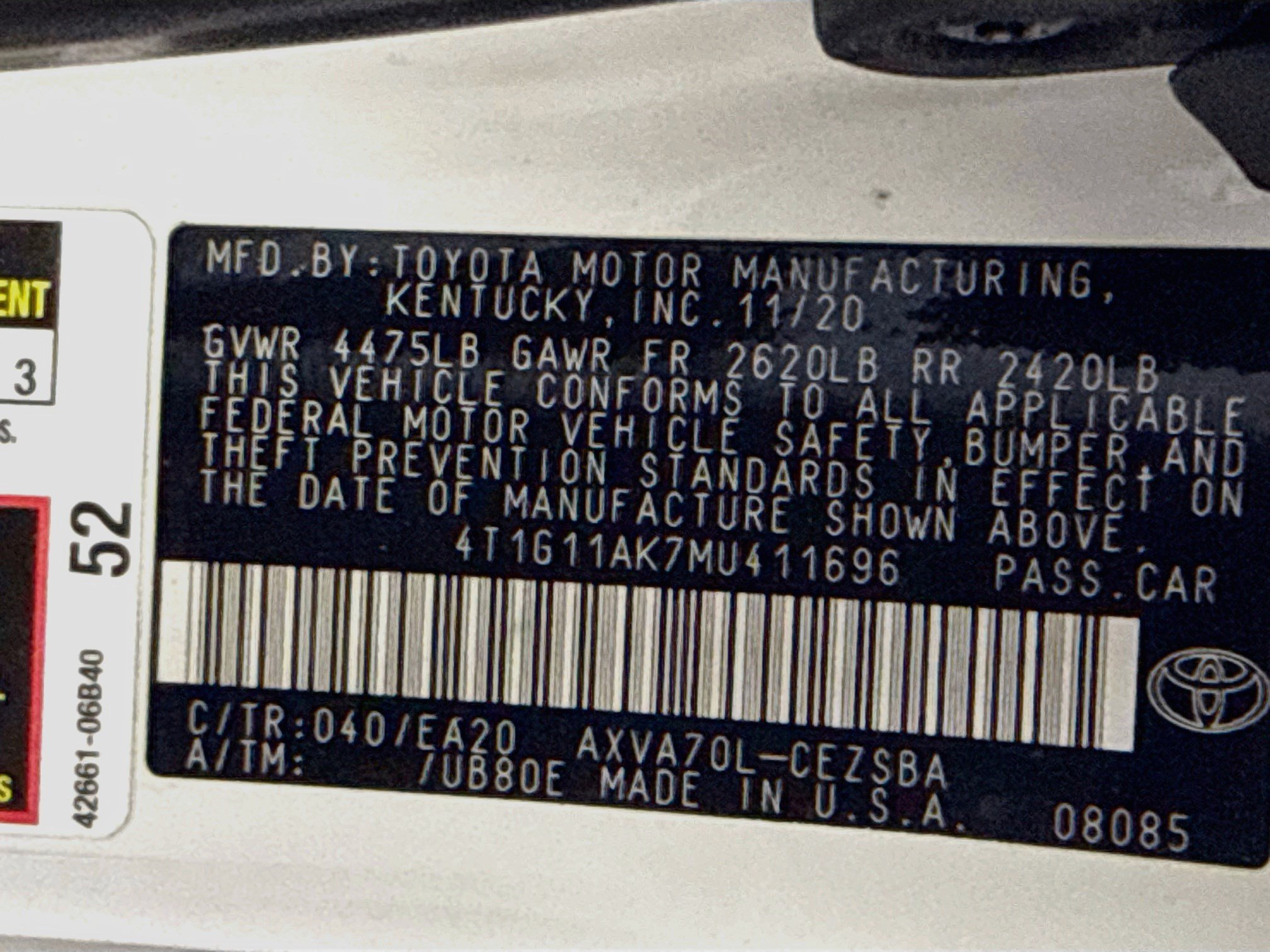 Used 2021 Toyota Camry SE FWD image 39