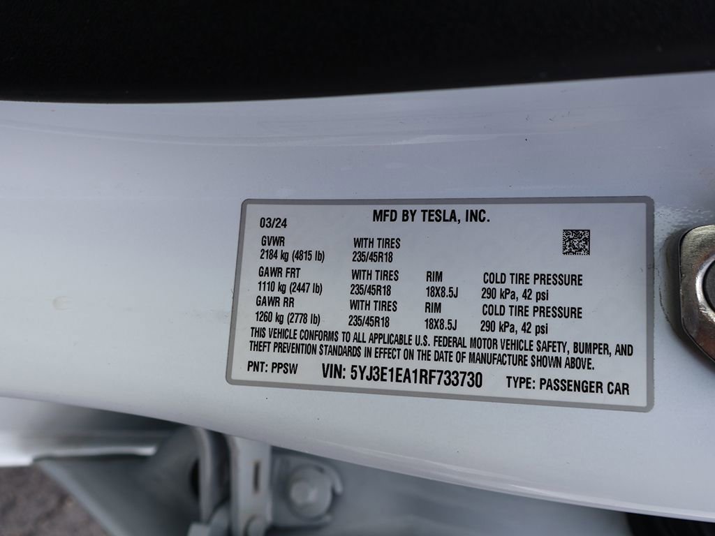 Used 2024 Tesla Model 3 Standard Range RWD image 52