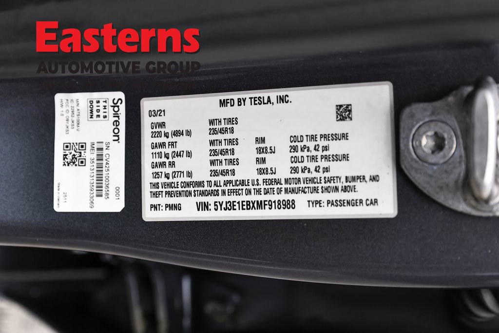 Used 2021 Tesla Model 3 Long Range image 34