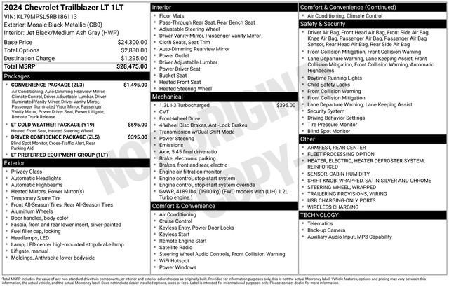 Used 2024 Chevrolet TrailBlazer LT w/ Convenience Package image 4