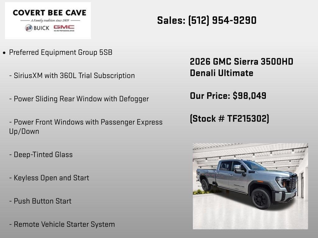New 2026 GMC Sierra 3500 Denali Ultimate w/ LPO, Black Badging Package AWD/4WD image 7
