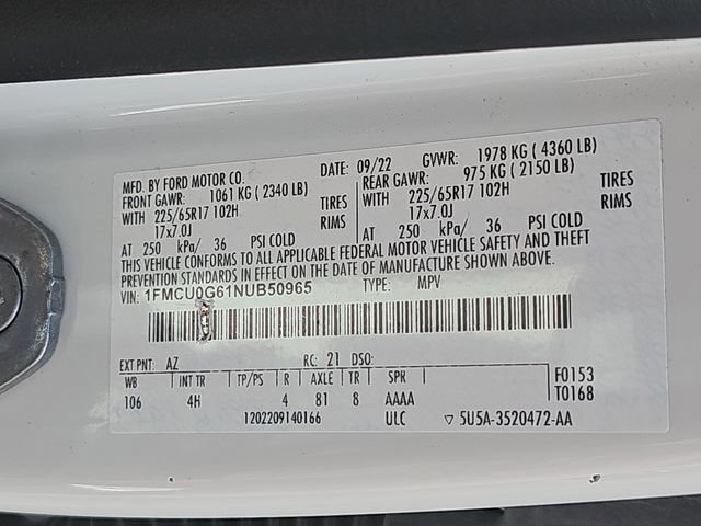 Used 2022 Ford Escape SE w/ Convenience Package image 38