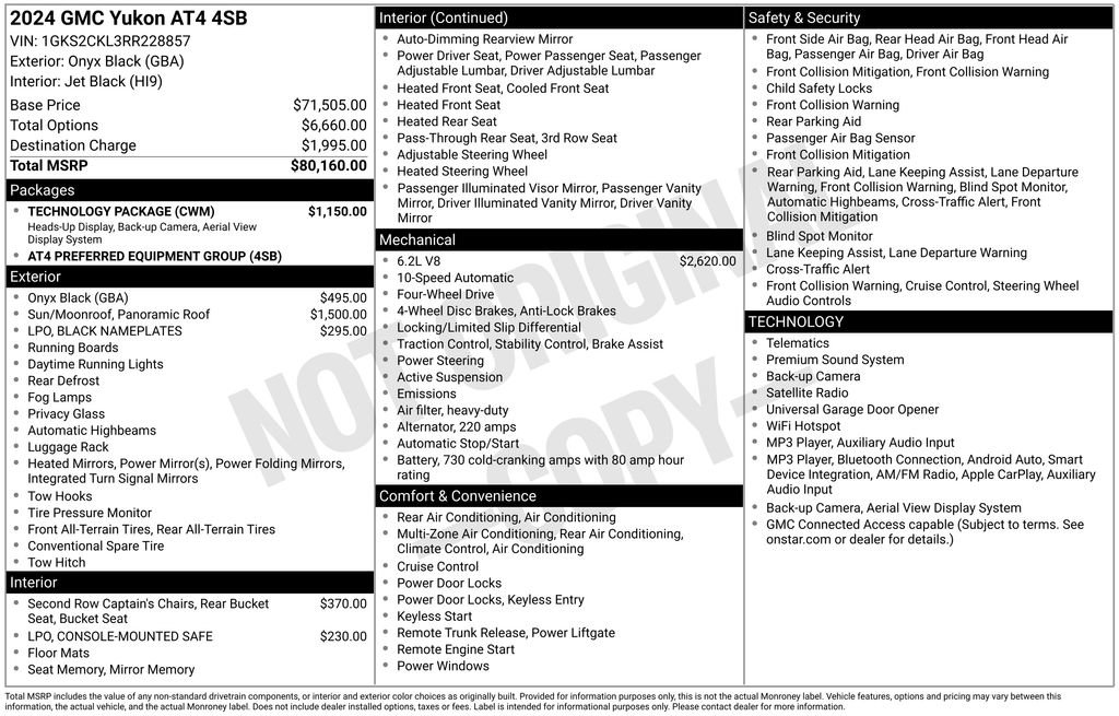 Certified 2024 GMC Yukon AT4 w/ Technology Package AWD/4WD image 21