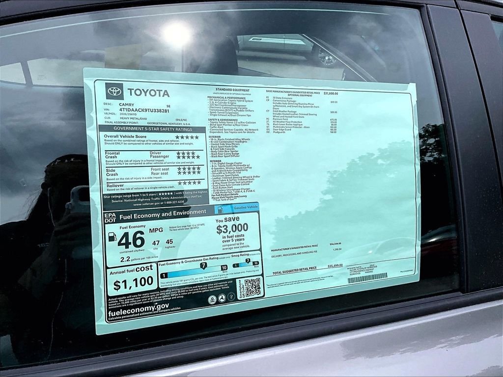 New 2026 Toyota Camry SE FWD image 16