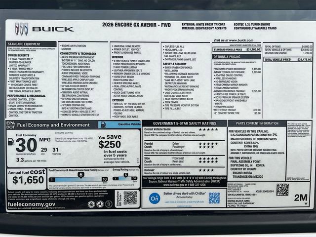 New 2026 Buick Encore GX Avenir w/ Avenir Technology Package image 21